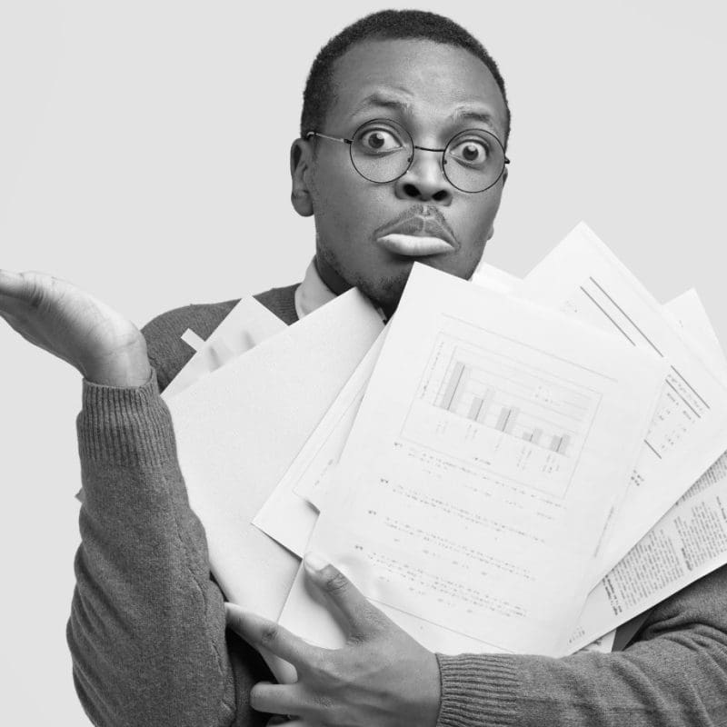 Small business owner overwhelmed by spreadsheet-based accounting